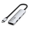 Satechi 4-w-1 USB-C Slim Multiport Adapter 4K - aluminiowy adapter do urządzeń mobilnych USB-C (USB-C, 4K HDMI, 2x USB-A)