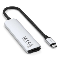 Satechi 4-w-1 USB-C Slim Multiport Adapter 4K - aluminiowy adapter do urządzeń mobilnych USB-C (USB-C, 4K HDMI, 2x USB-A)