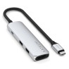 Satechi 4-w-1 USB-C Slim Multiport Adapter 4K - aluminiowy adapter do urządzeń mobilnych USB-C (USB-C, 4K HDMI, 2x USB-A)