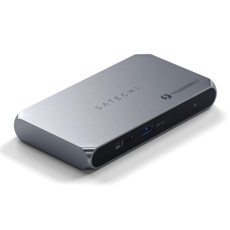 Satechi Thunderbolt 4 Slim Hub Pro - hub USB-C (port DC 20V, USB 3.2 Gen 2 Data Port, 3x port Thunderbolt 4) (space gray)