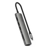 Wieloportowa przejściówka Satechi 7-w-1 USB-C Slim z Ethernetem - gwiezdna szarość