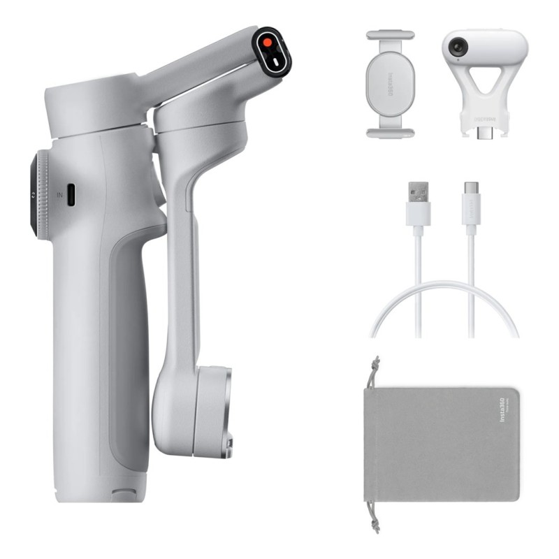 Insta360 Flow 2 AI Tracker Bundle (Stone Gray) - gimbal z modułem śledzenia AI Insta360 Flow 2 AI Tracker Bundle (Stone Gray) - gimbal z modułem śledzenia AI