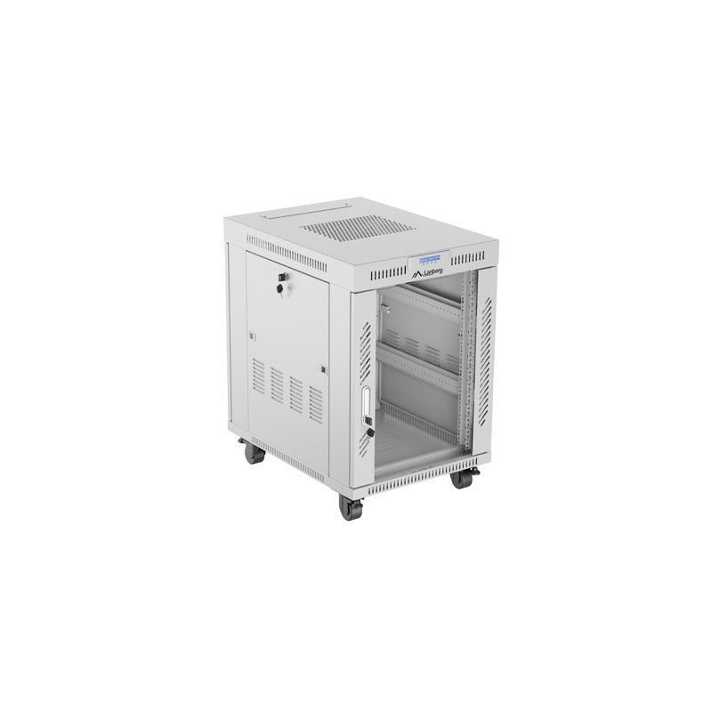 Szafa instalacyjna rack stojąca 19" 15U 600x800 szara drzwi szklane LCD Lanberg (Flat Pack) V2 Szafa instalacyjna rack stojąca 19" 15U 600x800 szara drzwi szklane LCD Lanberg (Flat Pack) V2