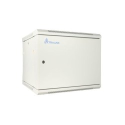 Extralink Szafa rack 12U 600x600 ASP Szara montowana na ścianie, drzwi blaszane pełne