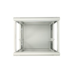 Extralink Szafa rack 12U 600x600 ASP Szara montowana na ścianie, drzwi blaszane pełne