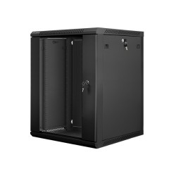 Lanberg WF01-6615-10B stojak 15U Szafa wisząca Czarny