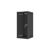 Szafa instalacyjna rack wisząca 10" 12U 280x310 czarna drzwi szklane Lanberg (Flat Pack)