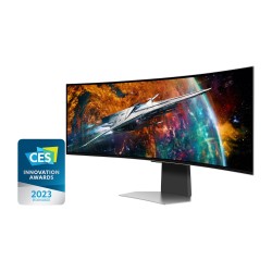 Samsung G95SC monitor komputerowy 124,5 cm (49") 5120 x 1440 px Dual QHD OLED Srebrny