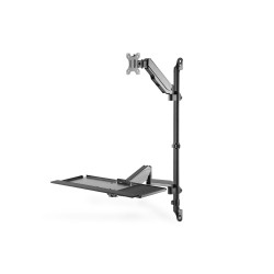 Ramię naścienne pojedyncze LCD+klawiatura, max.32"max. 8kg, uchylno-obrotowe