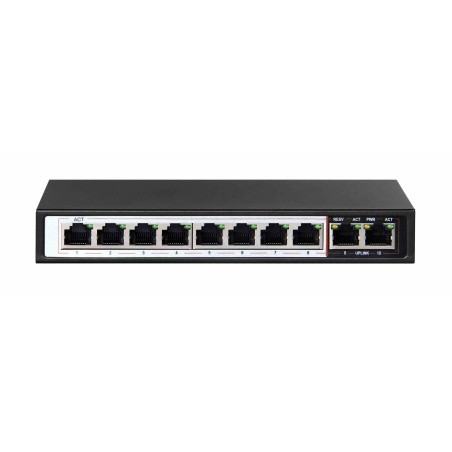Extralink Switch PoE CERES 8x 100Mb/s PoE/PoE+, 2x RJ45 Uplink 100Mb/s, 96W