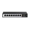 Extralink Switch PoE CERES 8x 100Mb/s PoE/PoE+, 2x RJ45 Uplink 100Mb/s, 96W