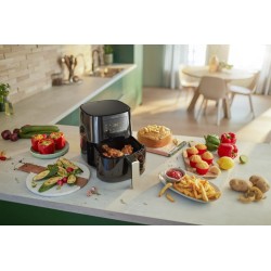 Philips 3000 series HD9252/70 frytkownica Pojedyńczy 4,1 l Autonomiczny 1400 W Frytkownica na gorące powietrze Czarny, Srebrny