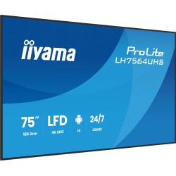 Płaski ekran iiyama LH7564UHS-B1AG 75 IN LCD UHD - 190.5 cm