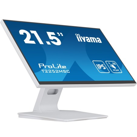 Monitor T2252MSC-W2 21.5 cali biały dotykowy z powłoką antyodciskową