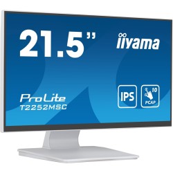 Monitor T2252MSC-W2 21.5 cali biały dotykowy z powłoką antyodciskową
