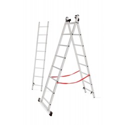 AWTOOLS drabina aluminiowa BASIC 3x8 stopni 150kg