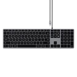 Klawiatura Satechi Slim W3 z układem numerycznym USB-C (space gray)