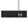 Klawiatura Satechi Slim W3 z układem numerycznym USB-C (space gray) US