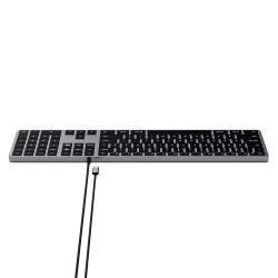 Klawiatura Satechi Slim W3 z układem numerycznym USB-C (space gray) US