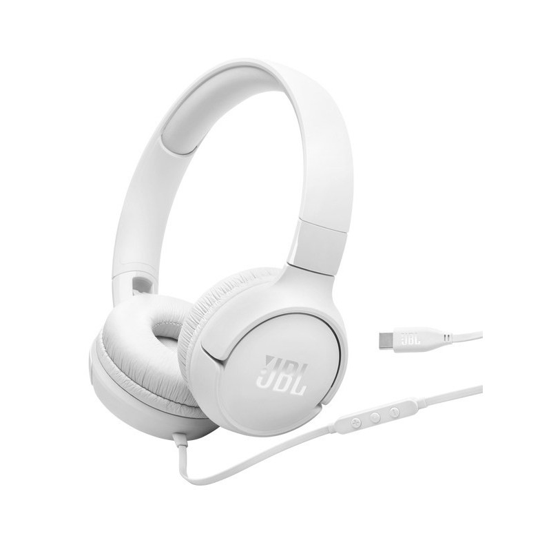 Słuchawki nauszne JBL Tune520C USB-C White Słuchawki nauszne JBL Tune520C USB-C White