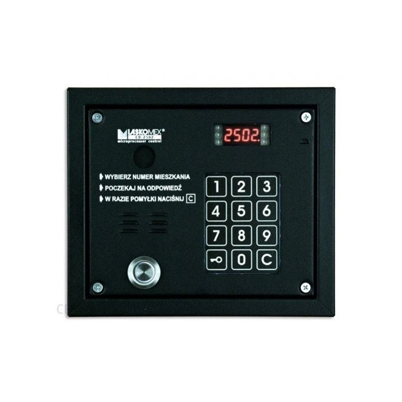 Laskomex CP-2503TP czarna Panel audio z czytnikiem kluczy "Dallas"