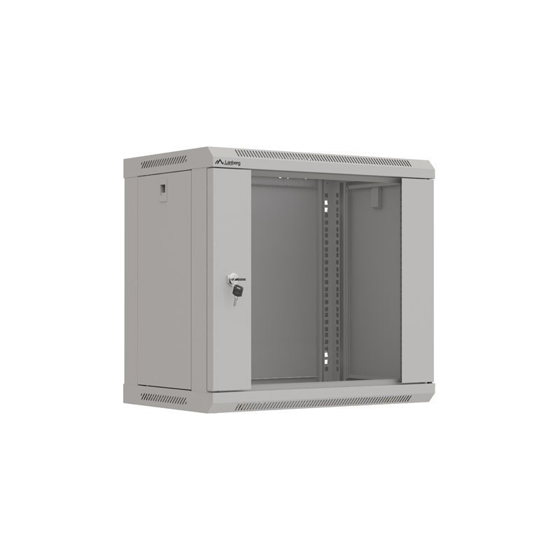 Szafa instalacyjna rack wisząca 19" 9U 540x350 szara drzwi przeszklone LANBERG (FLAT PACK) Szafa instalacyjna rack wisząca 19" 9U 540x350 szara drzwi przeszklone LANBERG (FLAT PACK)