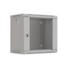 Szafa instalacyjna rack wisząca 19" 9U 540x350 szara drzwi przeszklone LANBERG (FLAT PACK)