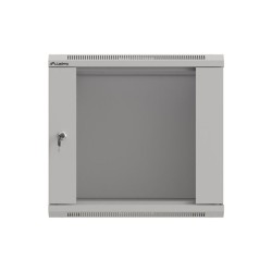 Szafa instalacyjna rack wisząca 19" 9U 540x350 szara drzwi przeszklone LANBERG (FLAT PACK)