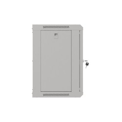 Szafa instalacyjna rack wisząca 19" 9U 540x350 szara drzwi przeszklone LANBERG (FLAT PACK)