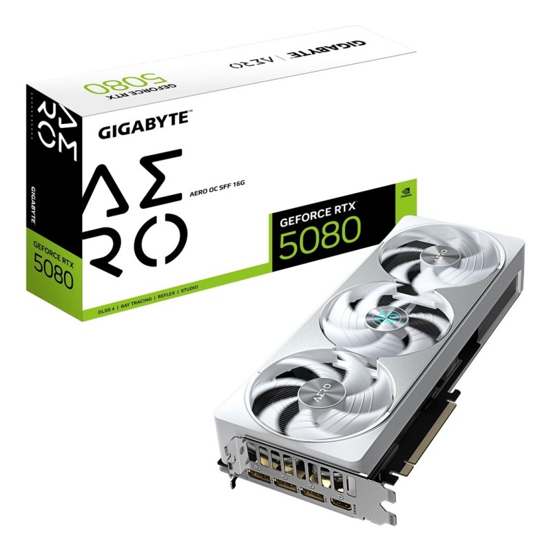 GIGABYTE GeForce RTX 5080 AERO OC SFF 16G NVIDIA 16 GB GDDR7 GIGABYTE GeForce RTX 5080 AERO OC SFF 16G NVIDIA 16 GB GDDR7