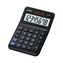 Casio Kalkulator biurowy MS-8F, 8-cyfrowy, 103x147x28,8mm, czarny