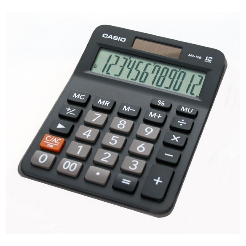 Casio Kalkulator biurowy Mx-12B, 12-cyfrowy,106,5x147mm, czarny Casio Kalkulator biurowy Mx-12B, 12-cyfrowy,106,5x147mm, czarny