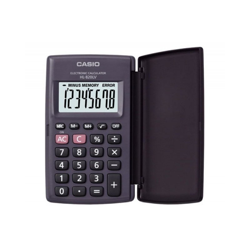 Casio Kalkulator kieszonkowy HL-820LV-B BK, 8-cyfrowy, 127x104mm, czarny, box Casio Kalkulator kieszonkowy HL-820LV-B BK, 8-cyfrowy, 127x104mm, czarny, box