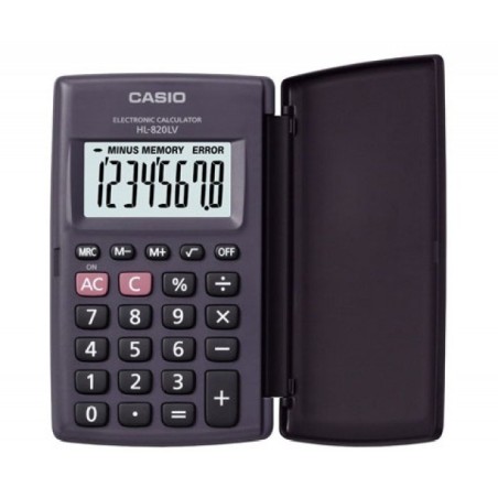 Casio Kalkulator kieszonkowy HL-820LV-B BK, 8-cyfrowy, 127x104mm, czarny, box