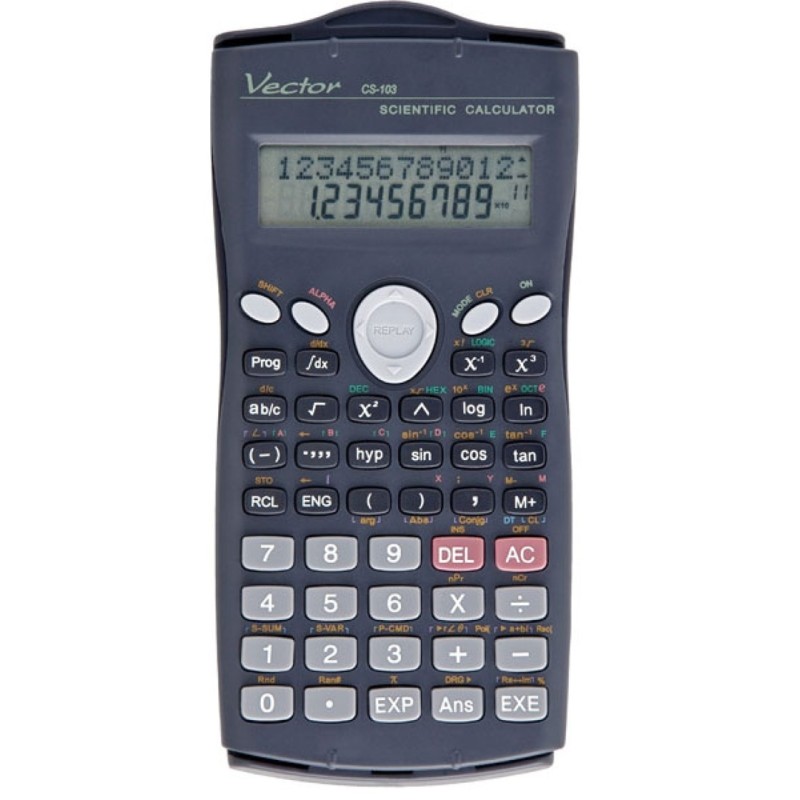 Vector Kalkulator naukowy KAV CS-103, 279 funkcji, 80x170mm, czarny Vector Kalkulator naukowy KAV CS-103, 279 funkcji, 80x170mm, czarny