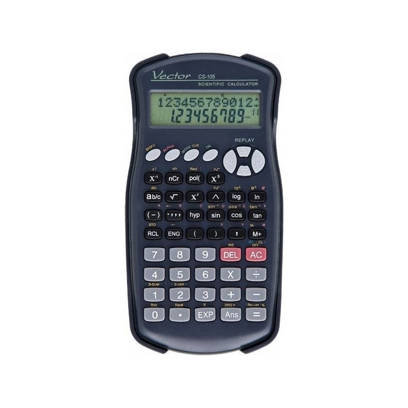 Vector Kalkulator naukowy KAV CS-105, 240 funkcji, 80x170mm, czarny Vector Kalkulator naukowy KAV CS-105, 240 funkcji, 80x170mm, czarny