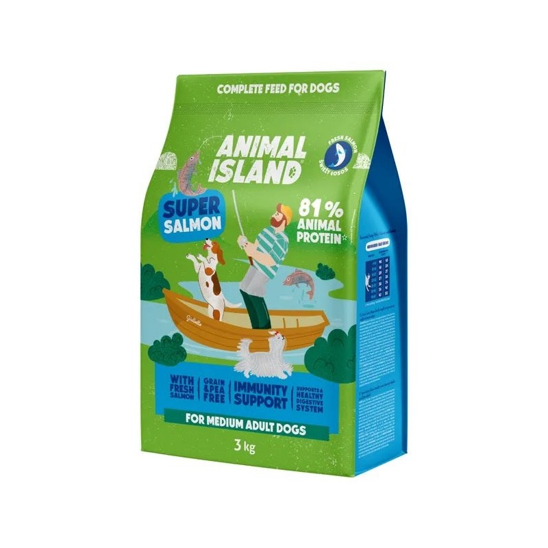 ANIMAL ISLAND Łosoś - Karma sucha dla psów - 3kg ANIMAL ISLAND Łosoś - Karma sucha dla psów - 3kg