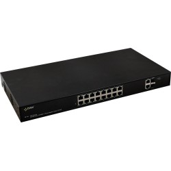 PULSAR SF116 łącza sieciowe Zarządzany Fast Ethernet (10/100) Obsługa PoE 1U Czarny