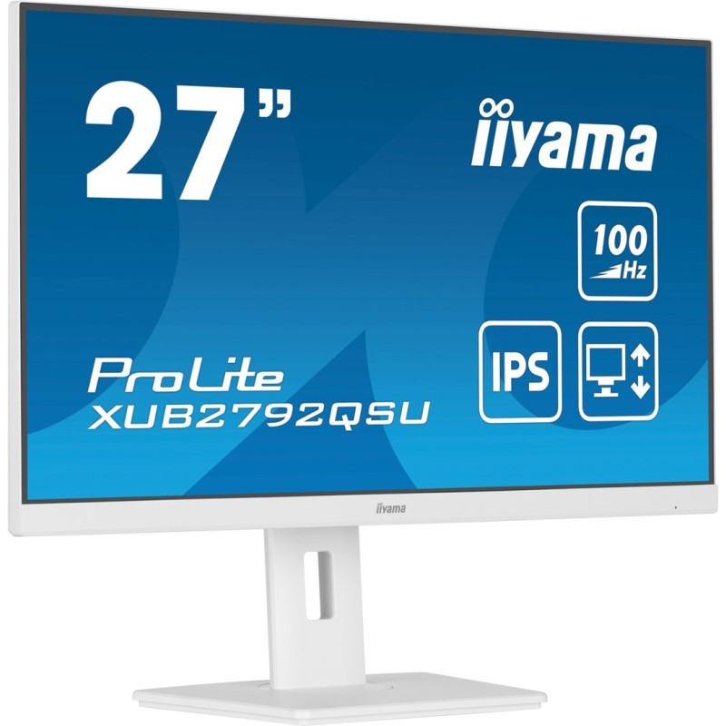 iiyama ProLite XUB2792QSU-W6 monitor komputerowy 68,6 cm (27") 2560 x 1440 px Wide Quad HD LED Biały