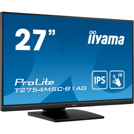 iiyama ProLite T2754MSC-B1AG monitor komputerowy 68,6 cm (27") 1920 x 1080 px Full HD LED Ekran dotykowy Przeznaczony dla wielu