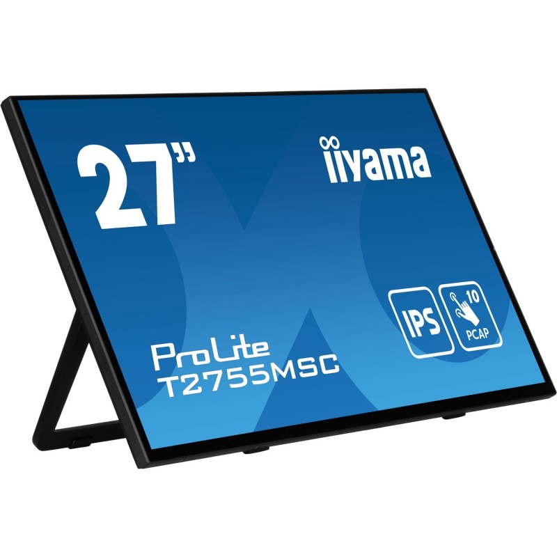 iiyama ProLite T2755MSC-B1 monitor komputerowy 68,6 cm (27") 1920 x 1080 px Full HD LED Ekran dotykowy Blad Czarny