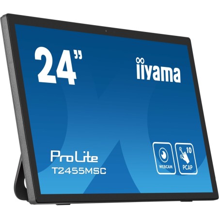 iiyama T2455MSC-B1 signage display Płaski panel Digital Signage 61 cm (24") LED 400 cd/m2 Full HD Czarny Ekran dotykowy
