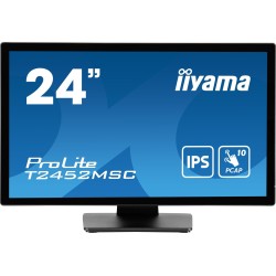 iiyama ProLite T2452MSC-B1 monitor komputerowy 60,5 cm (23.8") 1920 x 1080 px Full HD LCD Ekran dotykowy Przeznaczony dla wielu