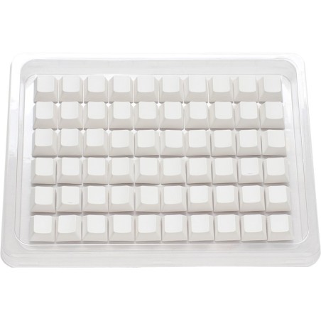 Zestaw Ducky Blank White PBT, profil wiśniowy - 133, układ ANSI-US, układ ANSI-US