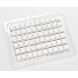 Zestaw Ducky Blank White PBT, profil wiśniowy - 133, układ ANSI-US, układ ANSI-US