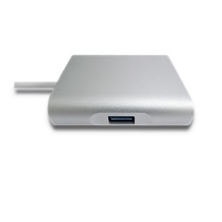 QOLTEC ADAPTER USB 3.1 TYP C MĘSKI | HDMI A ŻEŃSKI + USB 3.0 A ŻEŃSKI + RJ45...
