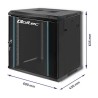 Szafa RACK 19'' 12U 600 x 635 x 450 Czarna Wisząca