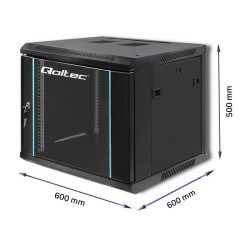 Szafa RACK 19" 9U 600 x 500 x 600 czarna wisząca