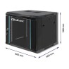 Szafa RACK 19" 9U 600 x 500 x 600 czarna wisząca