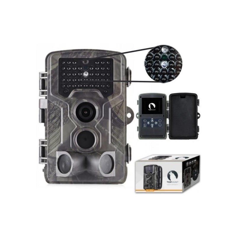 TOPHUNT FOTOPUŁAPKA KAMERA LEŚNA HC800A 1080p 16MPX 42xIR LED BLACK